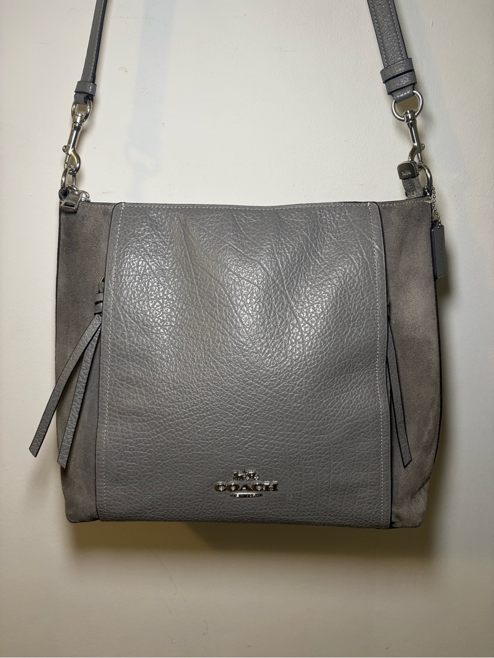 Coach Marlon Hobo Shoulder Bag Grey